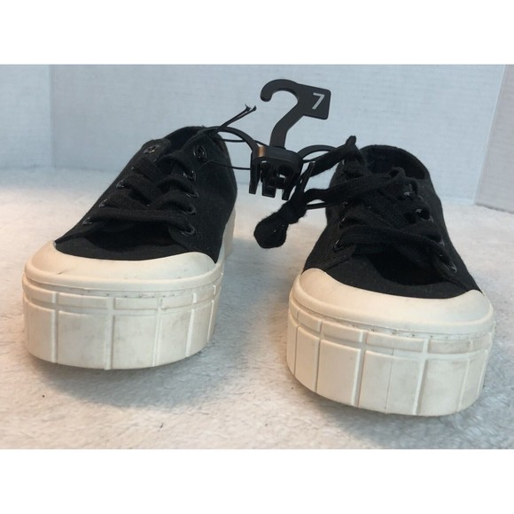 🌻3for$25 No Boundaries Low Chunky Lug Sneakers Wmns Sz 7 Black Fashion Slip-Ons - Picture 7 of 10
